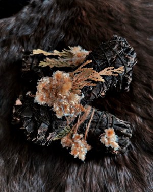 midnight bloom cedar, mullein + white sage smudge bundle