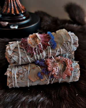 fairy dreams floral white sage smudge bundle