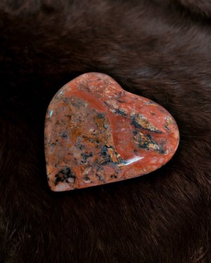 strawberry opal heart