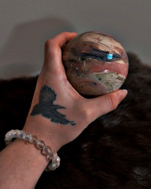 strawberry opal sphere | rooted love