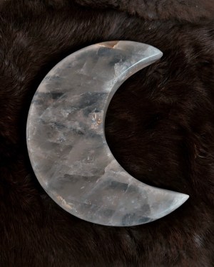 clear quartz crescent moon | lunar clarity