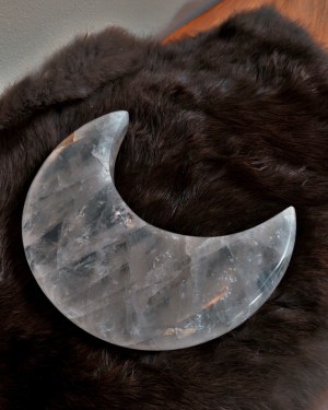 clear quartz crescent moon | lunar clarity