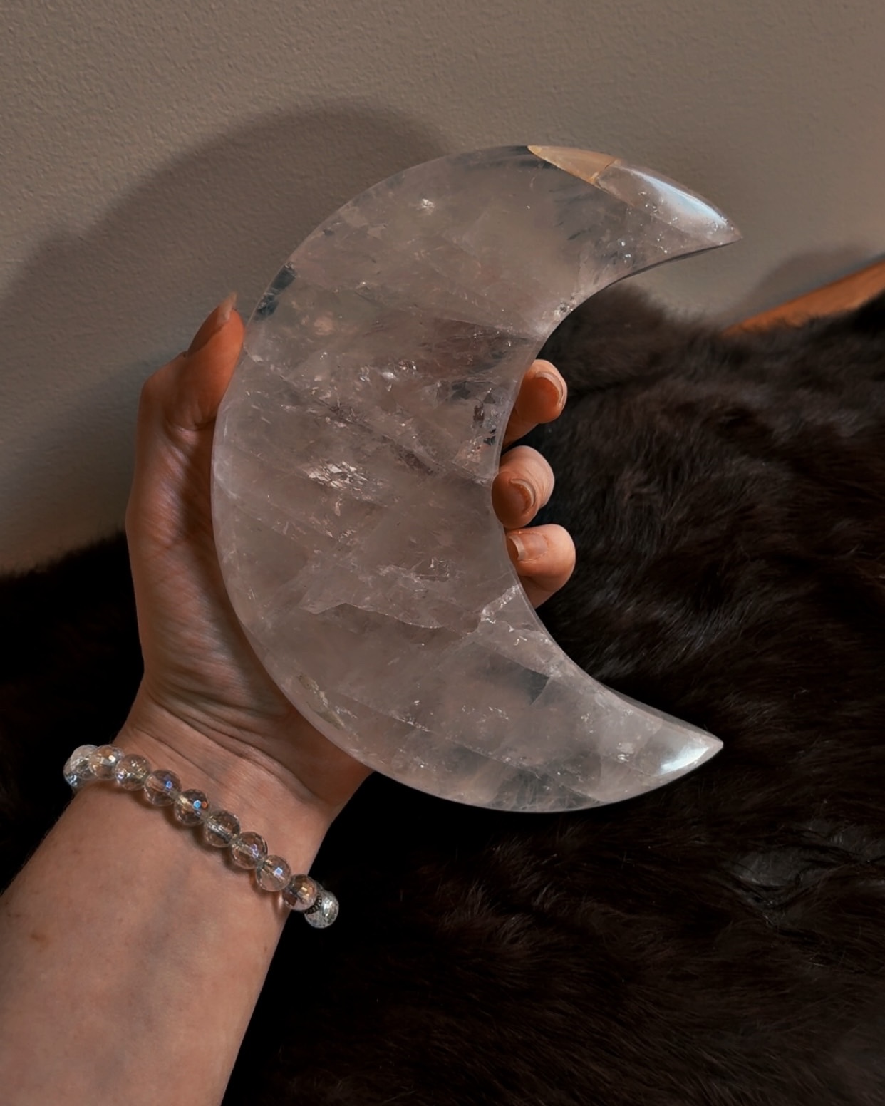 clear quartz crescent moon | lunar clarity clear quartz crescent moon | lunar clarity