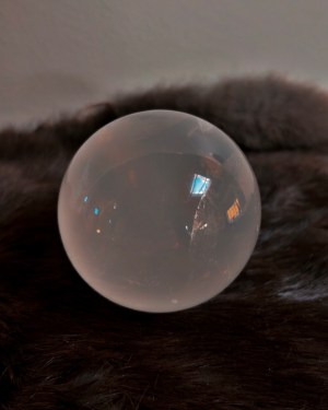 girasol (moon) quartz sphere | lunar light