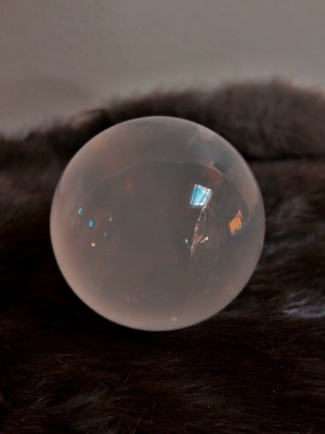 girasol (moon) quartz sphere | lunar light