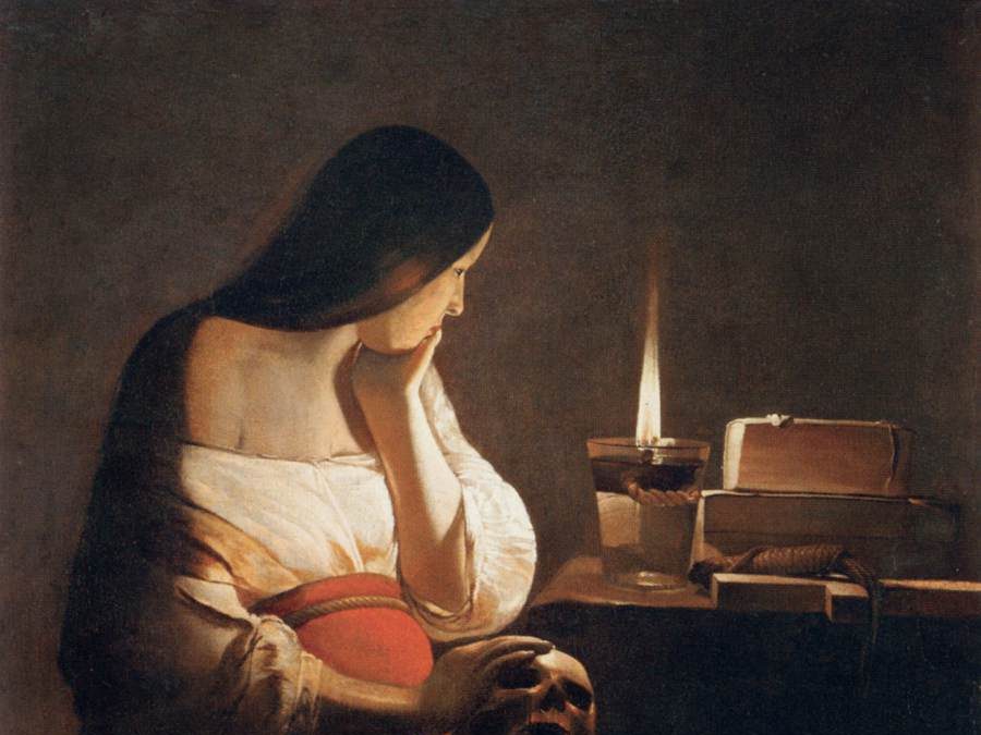 georges de la tour magdalen of night light wga12337