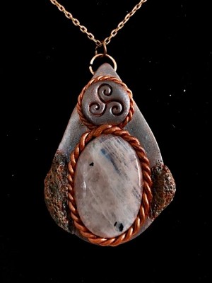 anam cara | triskele moonstone talisman