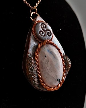 anam cara | triskele moonstone talisman