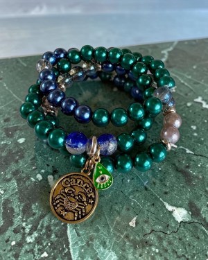 cancer | tri stack bracelet set