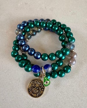 cancer | tri stack bracelet set