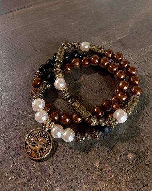 capricorn | tri stack bracelet set