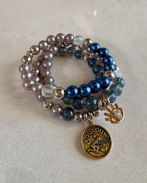 aquarius | tri stack bracelet set