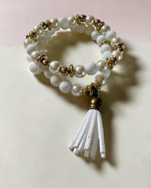 peace — double stack bracelet set
