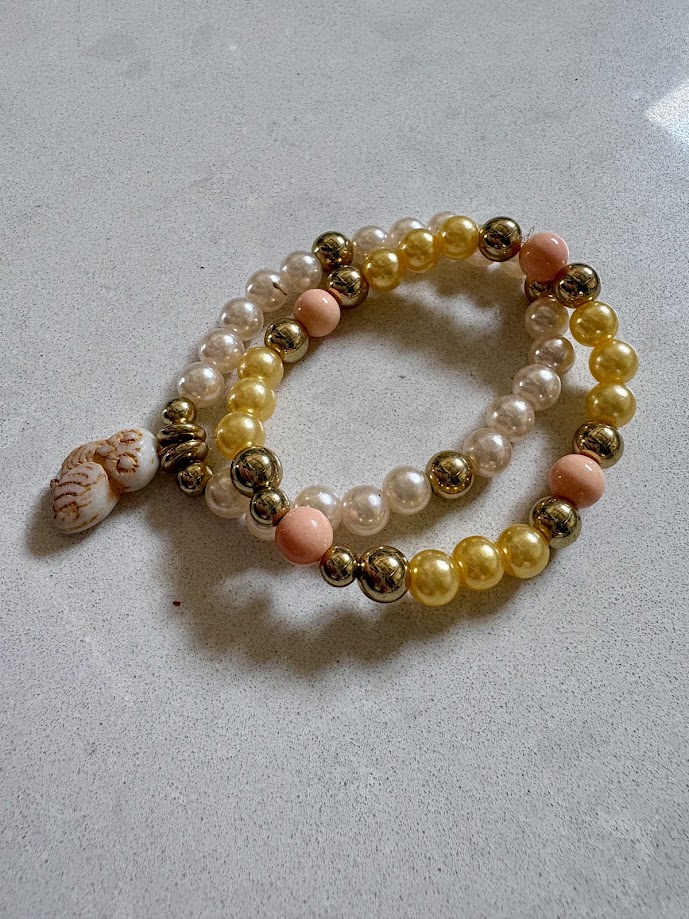 sweet peach — double stack bracelet set sweet peach — double stack bracelet set